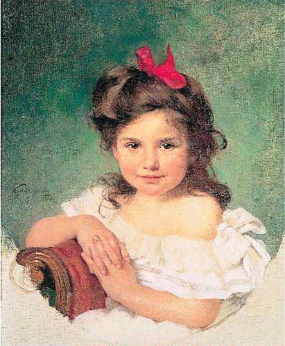 Painting Code#1828-The Little Girl in White Dress