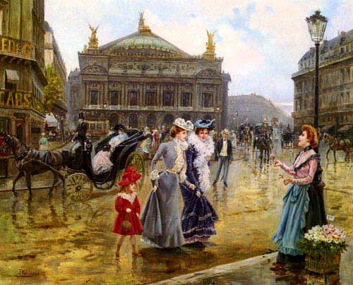 Painting Code#1851-Allustante, Joaquin Pallares y(Spain): L&#039;opera, Paris
