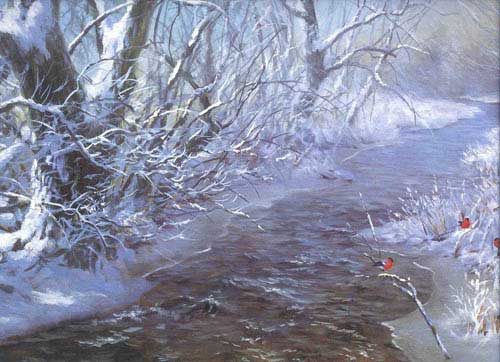 Painting Code#20022-Winter Stream