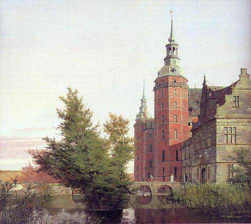 Painting Code#20025-Kobke, Christen (Danmark): Frederiksborg Castle Seen from the Northwest