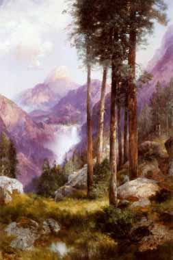 Painting Code#20314-Moran, Thomas - Yosemite Valley Vernal Falls