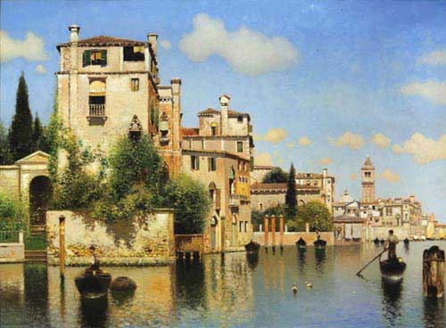 Painting Code#2087-HENRY PEMBER SMITH(USA): Summer Day in Venice
