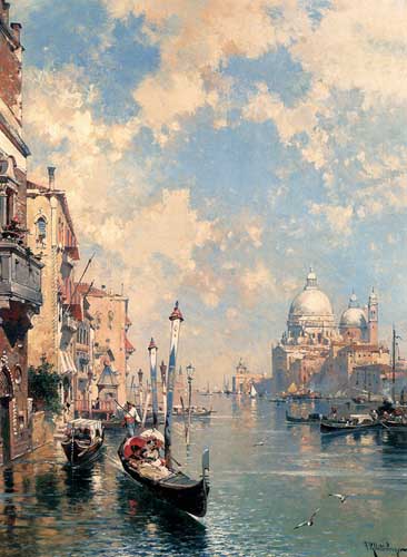 Painting Code#2227-Unterberger, Franz Richard(Austria): The Grand Canal, Venice