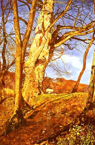 Painting Code#2621-Inchbold, John William(England): A Study In March (In Early Spring)