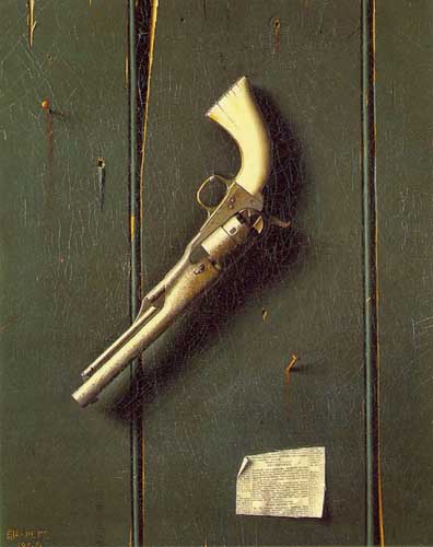 Painting Code#3079-Harnett, William Michael(USA): The Faithful Colt