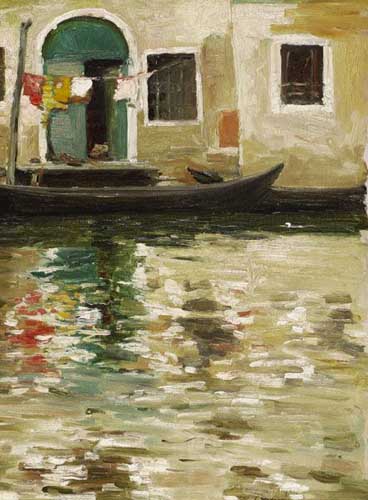 Painting Code#40004-Chauncey F. Ryder: On the Canal, Venice