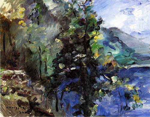 Painting Code#40012-Lovis Corinth: The Walchensee with the Slope of the Jochberg