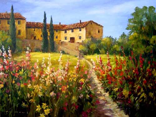 Painting Code#40022-Tuscany Landscape