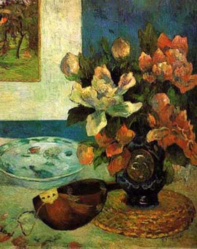 Painting Code#40183-Gauguin, Paul: Still Life with Mandolin