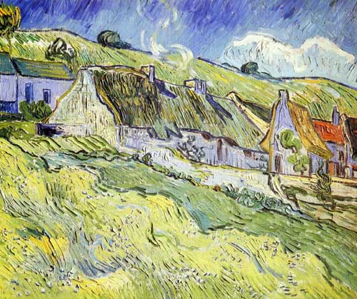 Painting Code#40322-Vincent van Gogh - A Group of Cottages