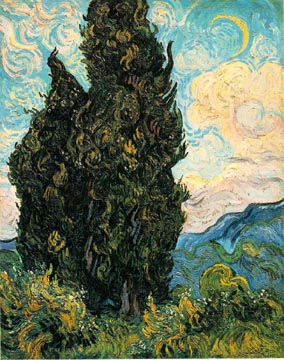 Painting Code#40518-Vincent Van Gogh:Cypresses