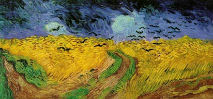 Painting Code#40520-Vincent Van Gogh:Wheat Field Under Threatening Skies