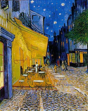 Painting Code#40521-Vincent Van Gogh:Cafe Terrace on the Place du Forum