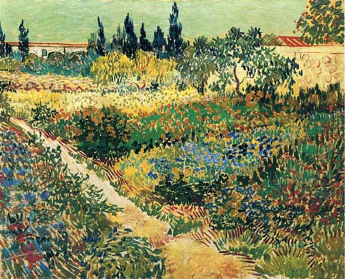 Painting Code#40525-Vincent Van Gogh - Garden with Flowers
 