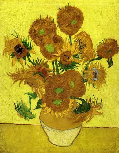 Painting Code#40535-Vincent Van Gogh: Still Life: Vase with Fourteen Sunflowers, original size: 95x73cm