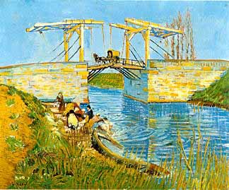 Painting Code#40538-Vincent Van Gogh - Drawbridge with Carriage, original size: 54 x 65cm