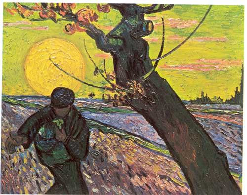 Painting Code#40628-Vincent Van Gogh:Farmer At Sunset