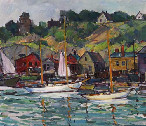 Painting Code#40814-CARL W. PETERS(USA): Smith Cove, Gloucester