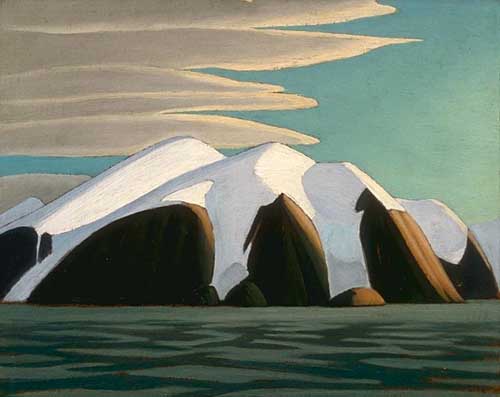 Painting Code#40950-Lawren Harris(Canadian, 1885-1970): North Shore, Baffin Island