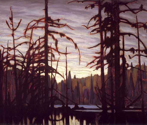 Painting Code#40964-Lawren Harris(Canadian, 1885-1970): Beaver Swamp, Algoma