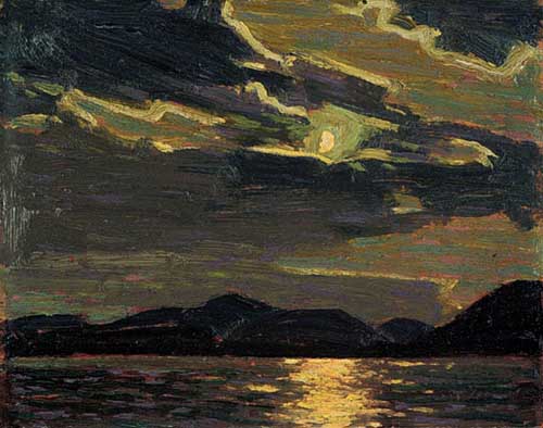 Painting Code#40982-Thomson, Tom(Canadian, 1877-1917): Hot Summer Moonlight