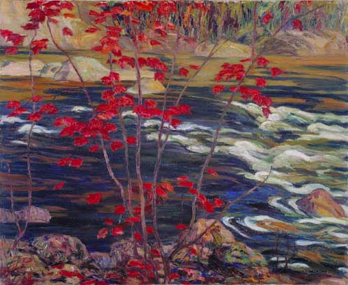 Painting Code#40991-Alexander Young Jackson(Canadian, 1882-1986): Red Mapple