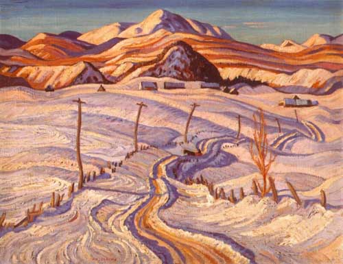 Painting Code#40998-Alexander Young Jackson(Canadian, 1882-1986): Winter Charlevoix County