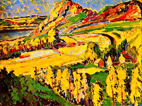 Painting Code#41001-Emily Carr(Canadian, 1871-1945): Autumn in France