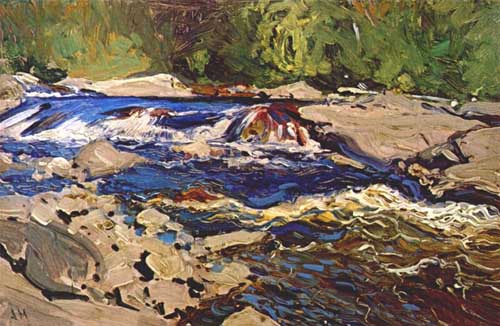 Painting Code#41017-J. E. H. MacDonald(Canadian, 1873-1932): Thomsons Rapids Magnetawan River