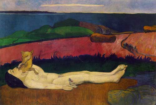 Painting Code#41024-Gauguin, Paul: The Loss of Virginity