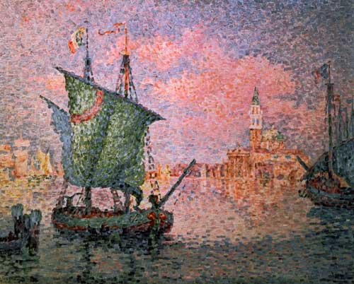 Painting Code#41037-Paul Signac - Venice, The Pink Cloud