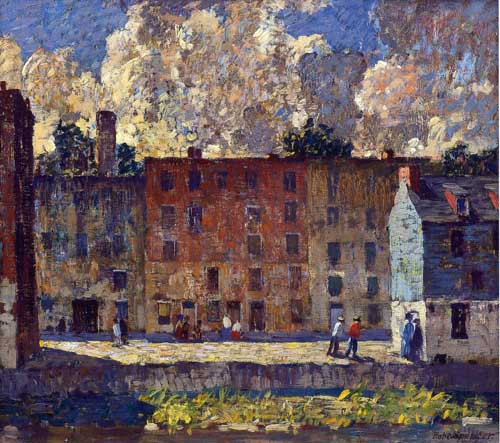 Painting Code#41127-Robert Spencer - A Row of Tenements