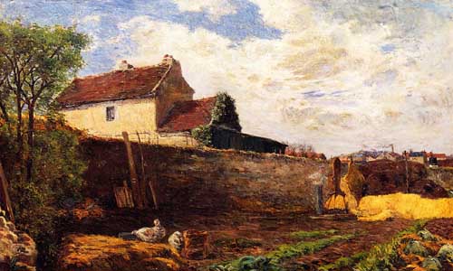 Painting Code#41265-Gauguin, Paul - Geese on the Farm