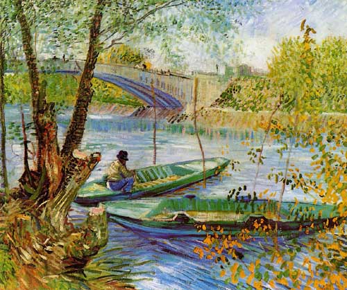 Painting Code#41553-Vincent Van Gogh - Fishing in the Spring, Pont de Clichy