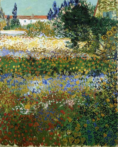 Painting Code#41554-Vincent Van Gogh - Garden with Flowers