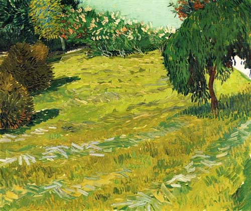 Painting Code#41555-Vincent Van Gogh - Garden with Weeping Willow
