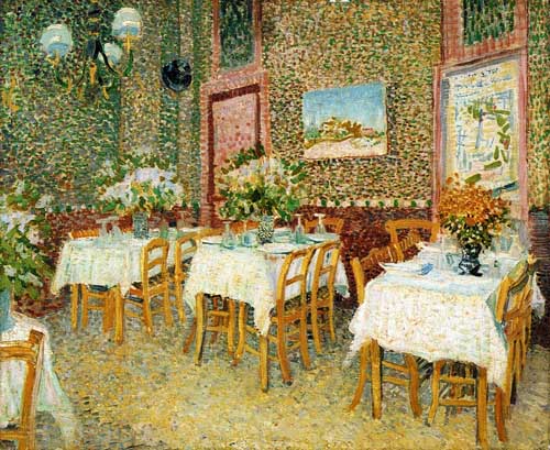 Painting Code#41558-Vincent Van Gogh - Interior of a Restaurant