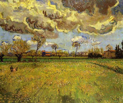 Painting Code#41563-Vincent Van Gogh - Landscape under a Stormy Sky