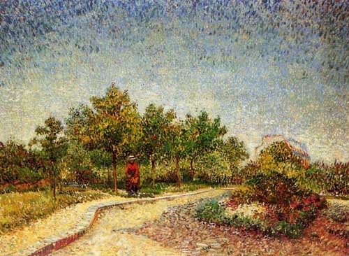 Painting Code#41566-Vincent Van Gogh - Lane in Voyer d&#039;Argenson Park at Asnieres