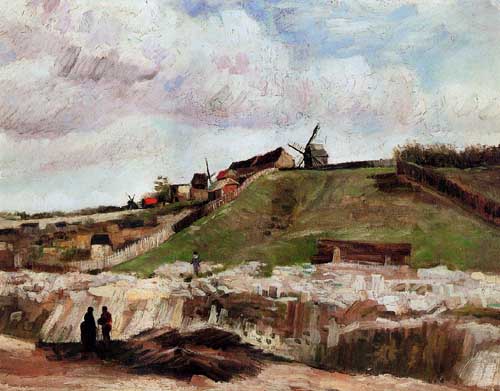 Painting Code#41570-Vincent Van Gogh - Montmartre, the Quarry and Windmills