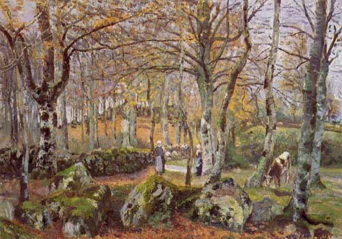 Painting Code#41736-Pissarro, Camille - Landscape with Rocks, Montfoucault