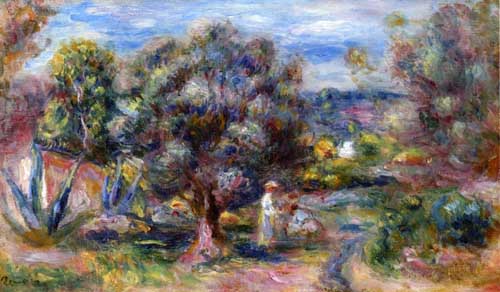 Painting Code#42002-Renoir, Pierre-Auguste - Aloe, Picking at Cagnes