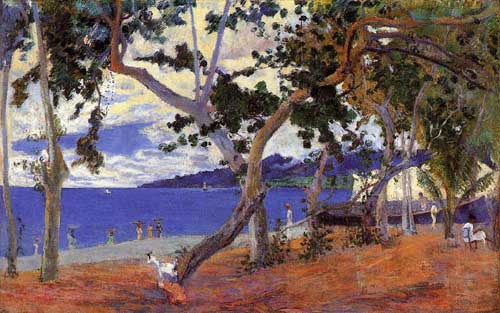 Painting Code#42112-Gauguin, Paul - By the Seashore