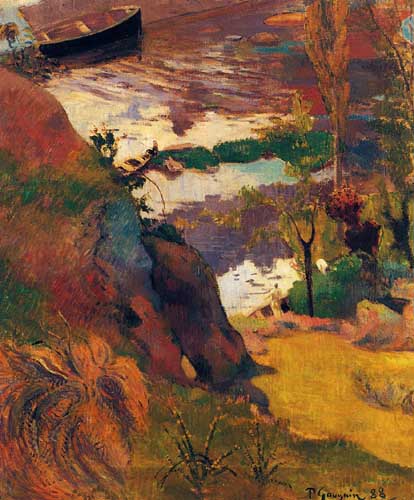 Painting Code#42134-Gauguin, Paul - Fishermen and Bathers on the Aven
