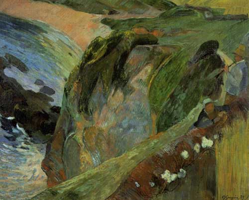 Painting Code#42135-Gauguin, Paul - Flutist on the Cliffs