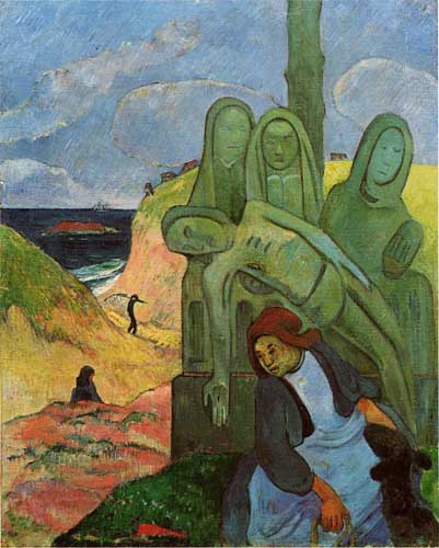 Painting Code#42141-Gauguin, Paul - Green Christ (also known as Breton Calvary)