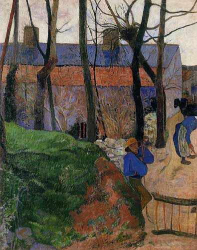 Painting Code#42148-Gauguin, Paul - Houses in le Pouldu