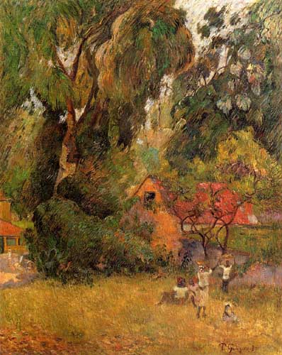 Painting Code#42149-Gauguin, Paul - Huts under the Trees