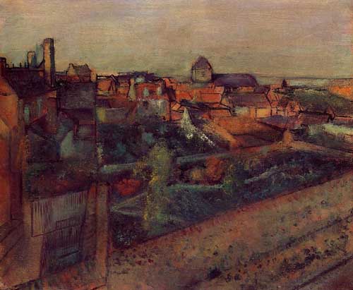 Painting Code#42379-Degas, Edgar - View of Saint-Valery-sur-Somme