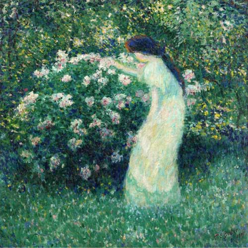 Painting Code#45053-Theodore Earle Butler - Lili Butler in Claude Monet&#039;s Garden